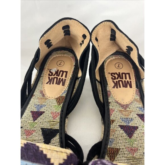 Muk Luks Alice Step-In Multi-Colour Espadrilles Womens Size 7 - Picture 5 of 7